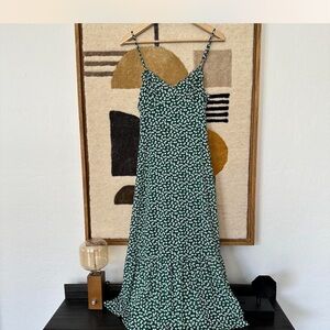 Green Floral Maxi Dress